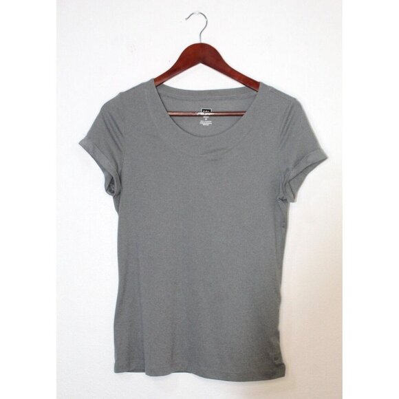 REI Activewear Outdoor Hiking Workout Lightweight Gray Pocket Training Top M - Picture 1 of 9